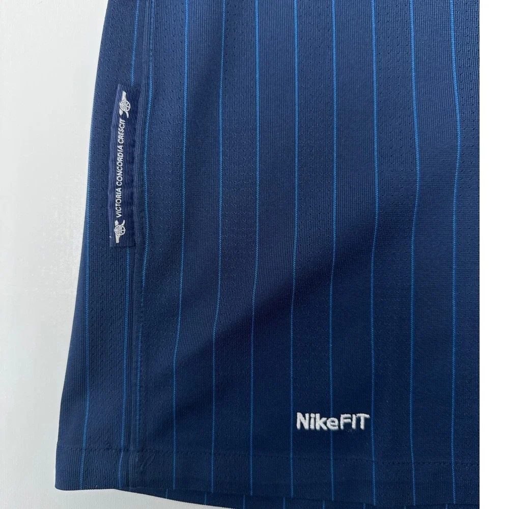 Nike Arsenal FC 2009-2010 Away Jersey Navy Blue Pinstripe XL Fly Emirates - Picture 6 of 11